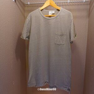 Anthropologie Three Feather Beige Extended Length Pocket T-Shirt Beige